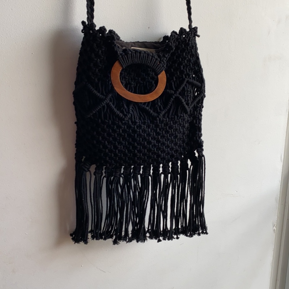 Danielle Nicole Macrame Crossbody Bag